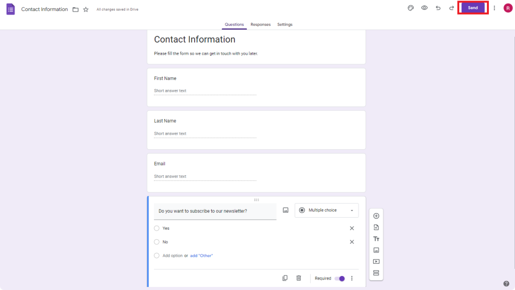 Embed Google Form In Website.