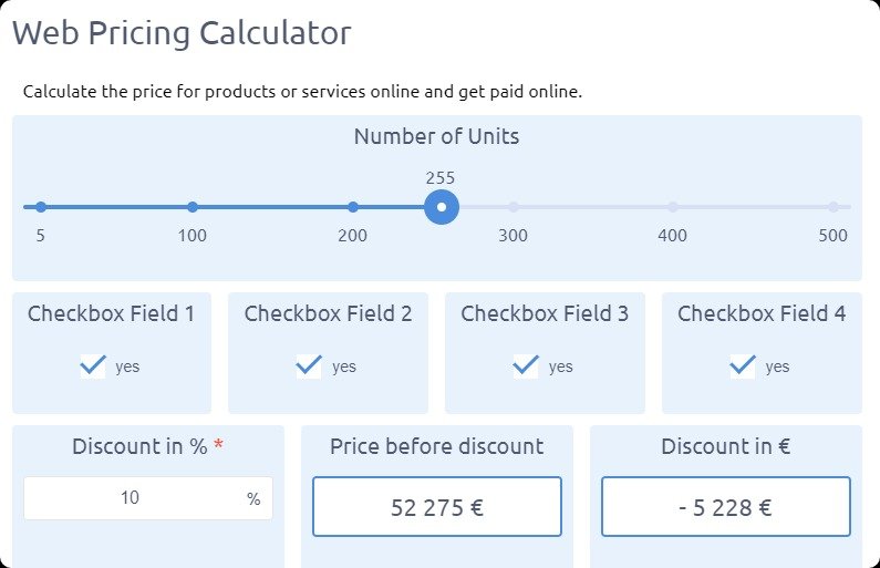 best online calculator builder.