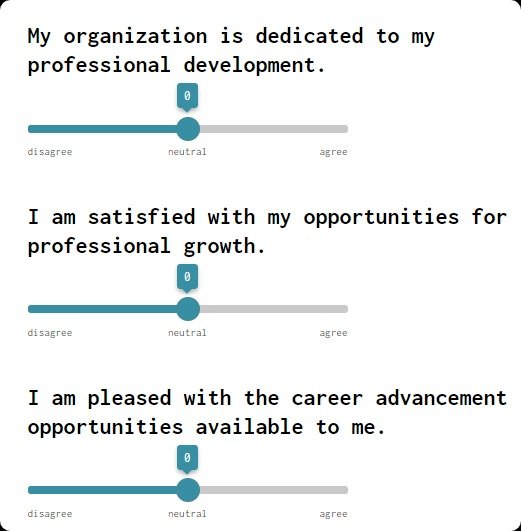 employee satisfaction survey linear scale.