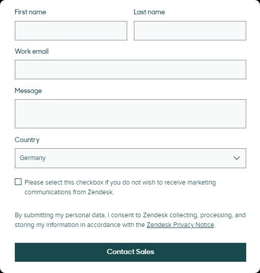 Lead capture forms.