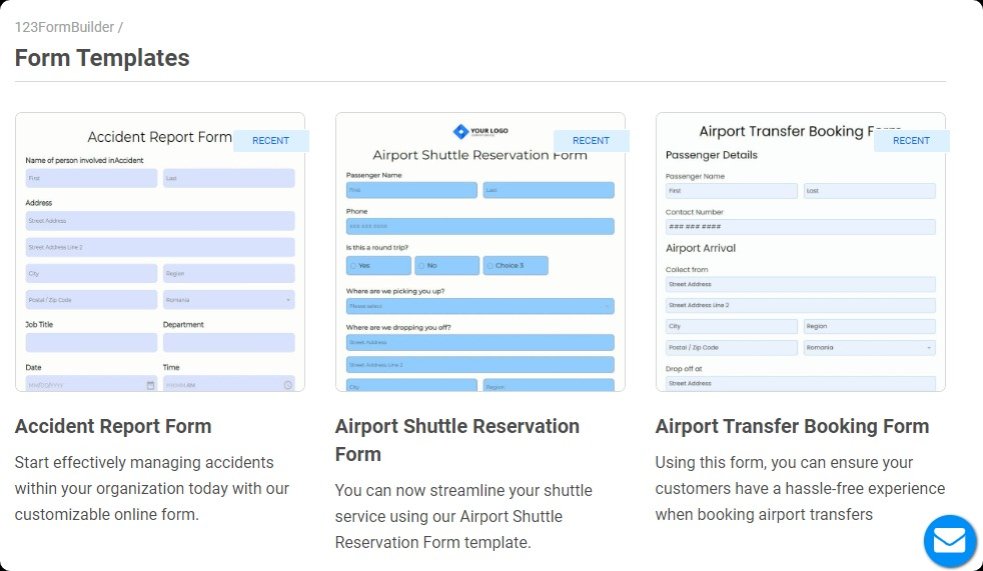 form builder templates.