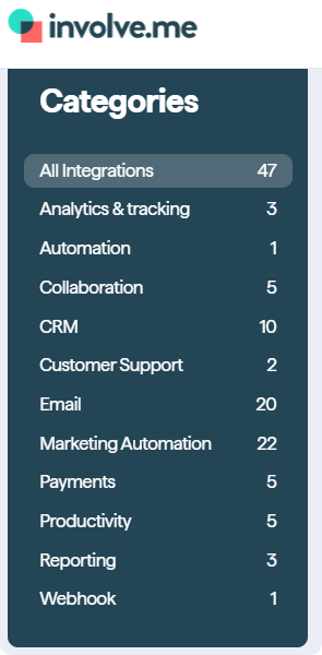involve.me integrations.