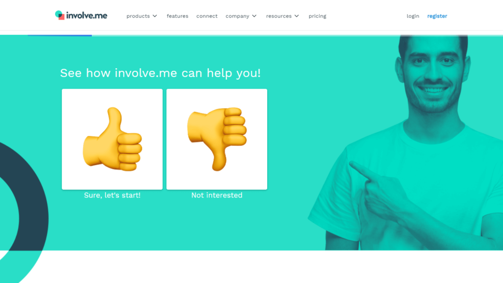 involve.me home page.