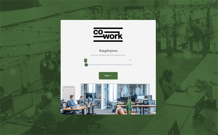 Coworking Cost Price Quote Calculator.