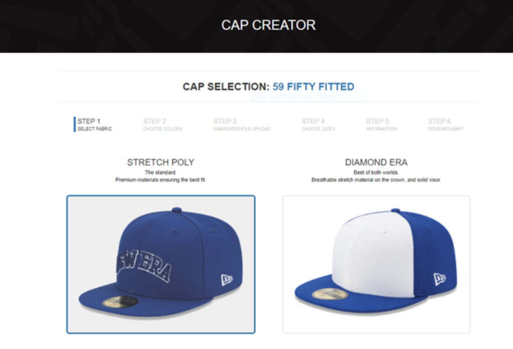 New Era’s product configurator.