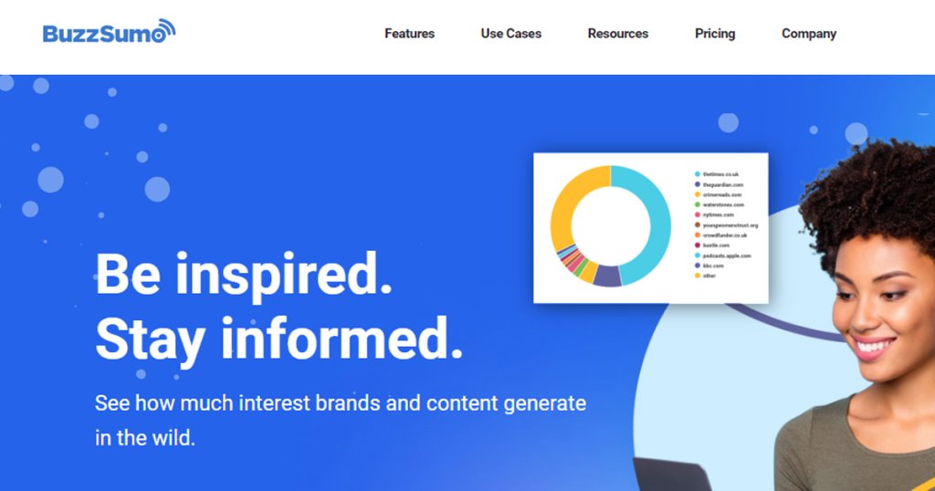 buzzsumo homepage.