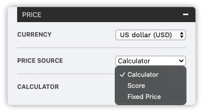 price source.