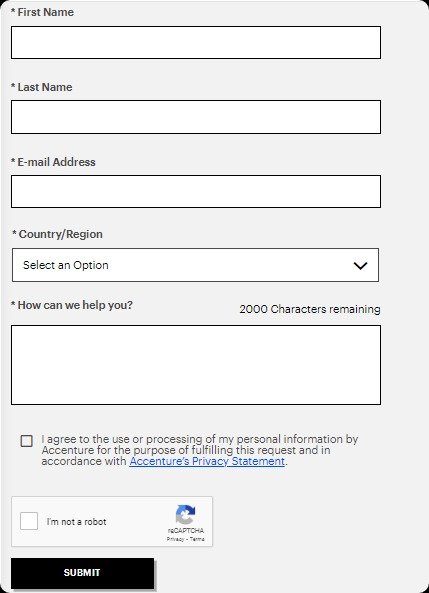 Examples of Outstanding "Contact Us" Forms.