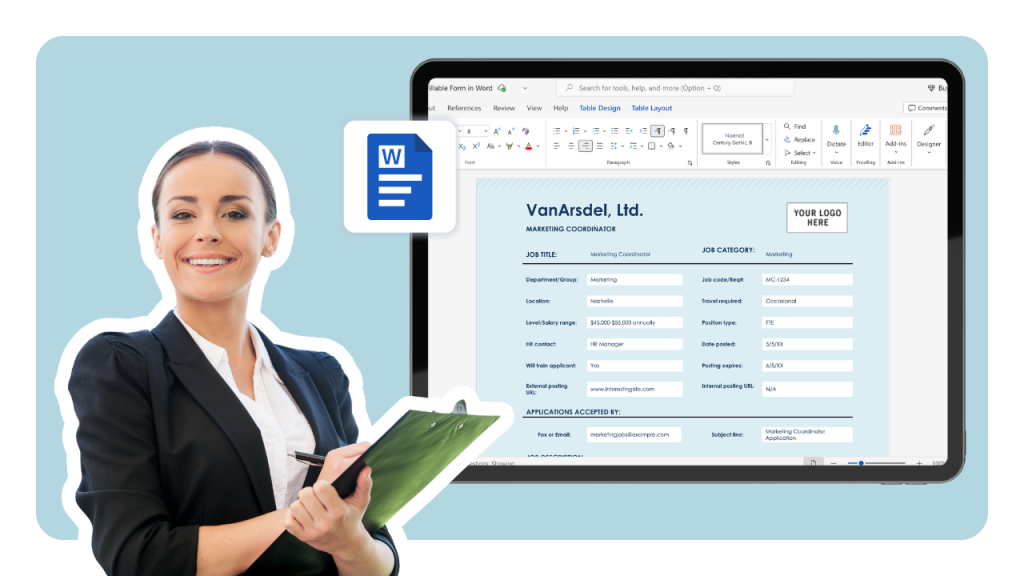 Create Fillable Forms in Word.