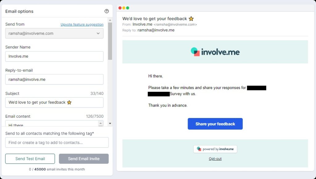 Create An Email Survey.