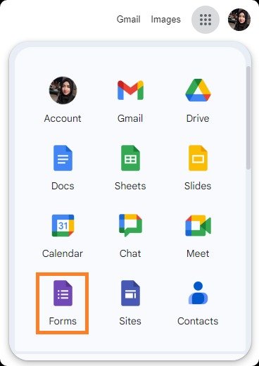 Create a New Google Form.