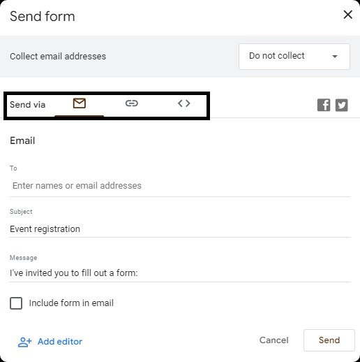 Create a New Google Form.