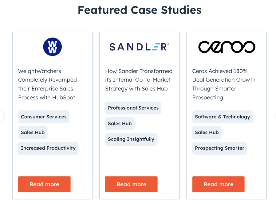 hubspot casestudies.