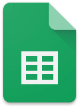 google sheets icon.