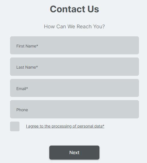 contact form.