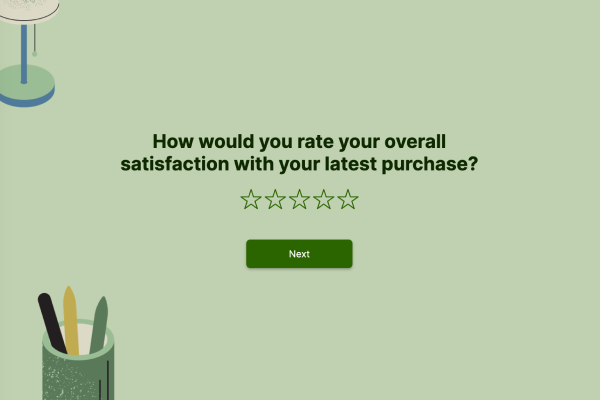 Preview of a simple customer satisfaction survey template.