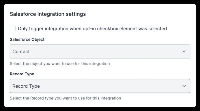 Setup Salesforce Integration for Lead Collection.