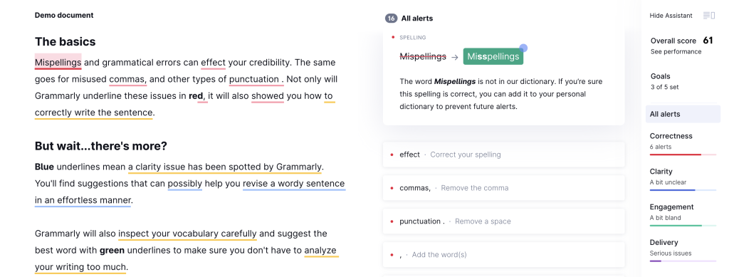 grammarly demo.