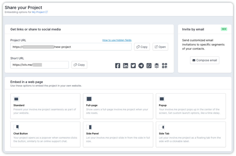 embedding forms options.