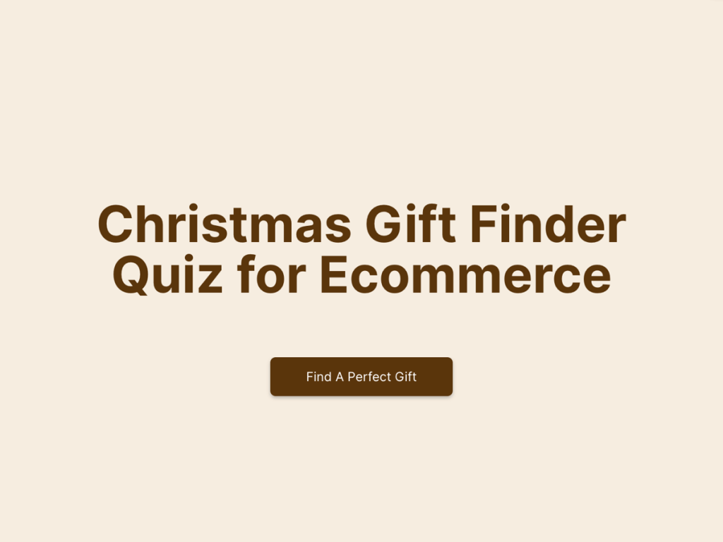 Christmas finder quiz.