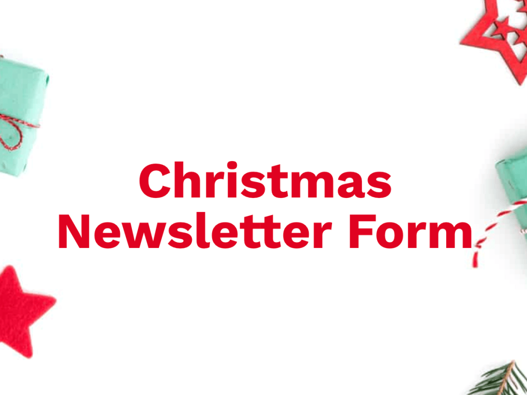 newsletter sign up form.