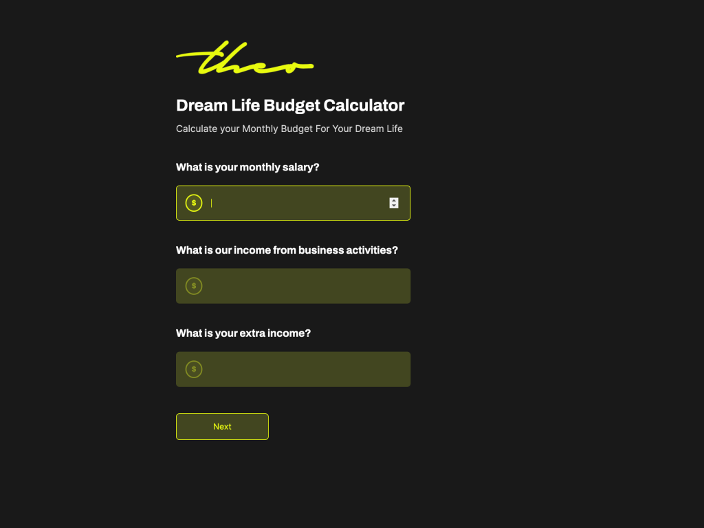 budget calculator.