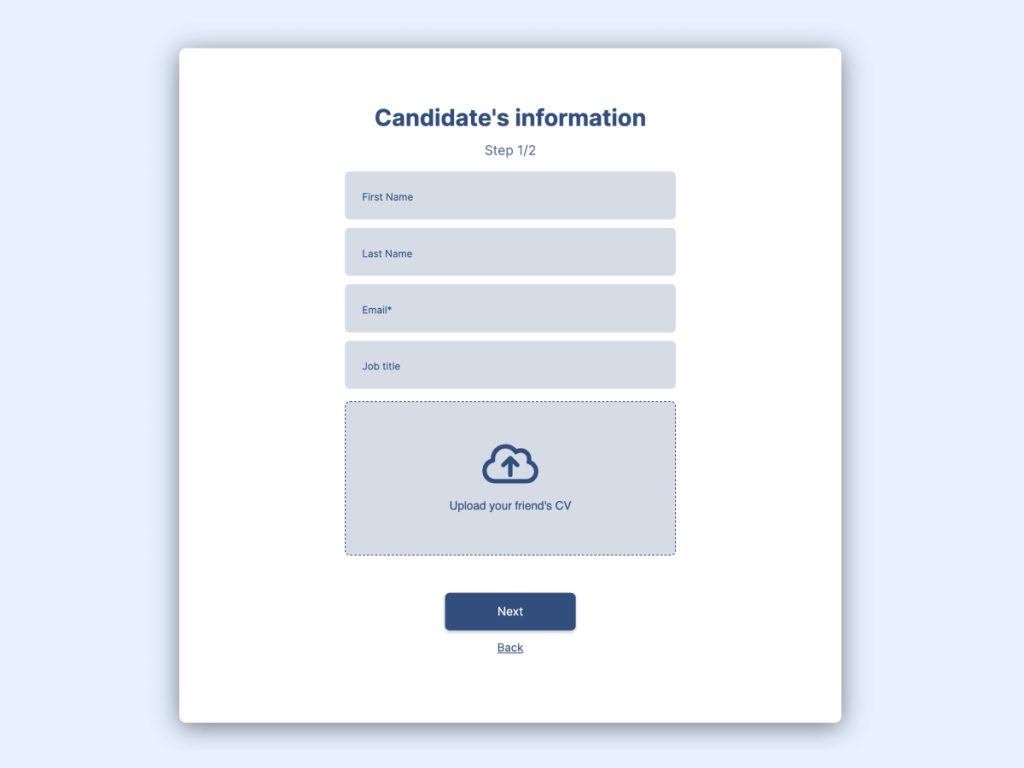 employee referral form.