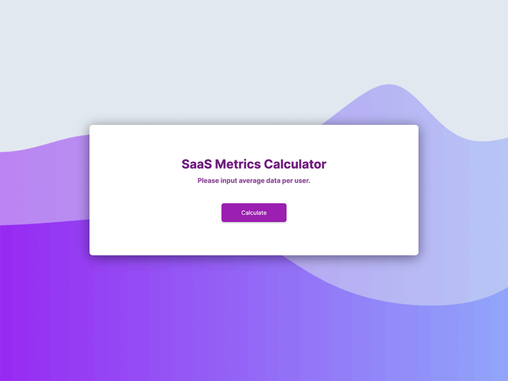 SaaS Metrics Calculator.