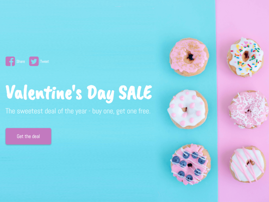 valentine's day sales template.