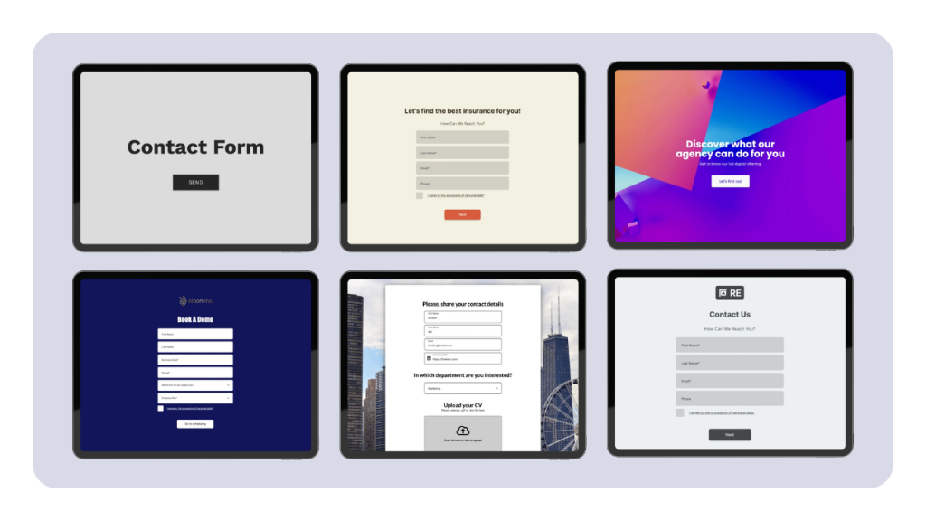 Types of Landing Pages.