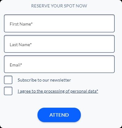 Webinar Registration Forms.